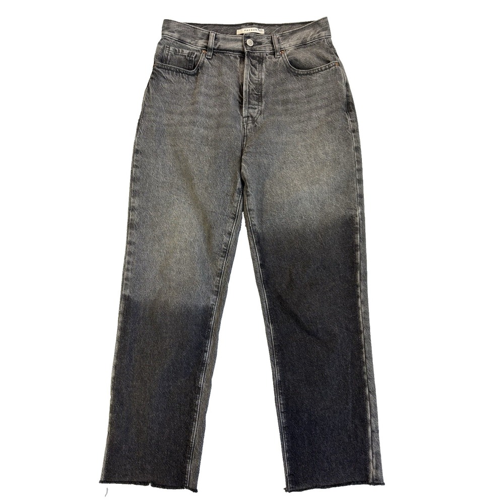 PACSUN Women's 26 High Rise Two Tone Straight Jeans Button Fly Urban Streetwear